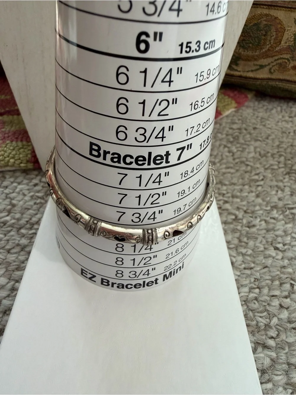 Brighton Silver-Tone Heart Filigree Bangle